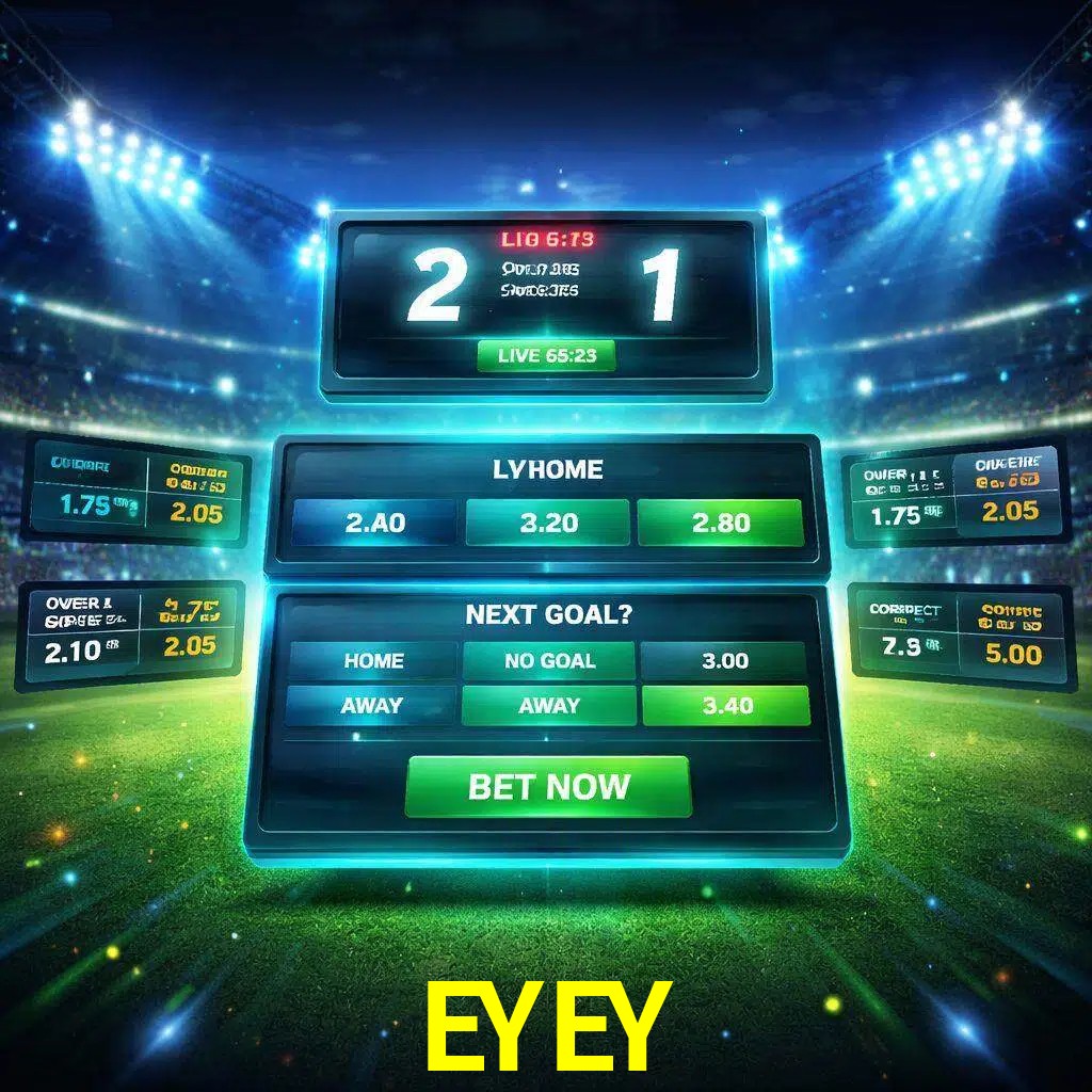 Vista de apuestas en vivo EYEY durante un partido en curso